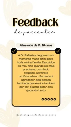 Avaliação de Aline, mãe de G.